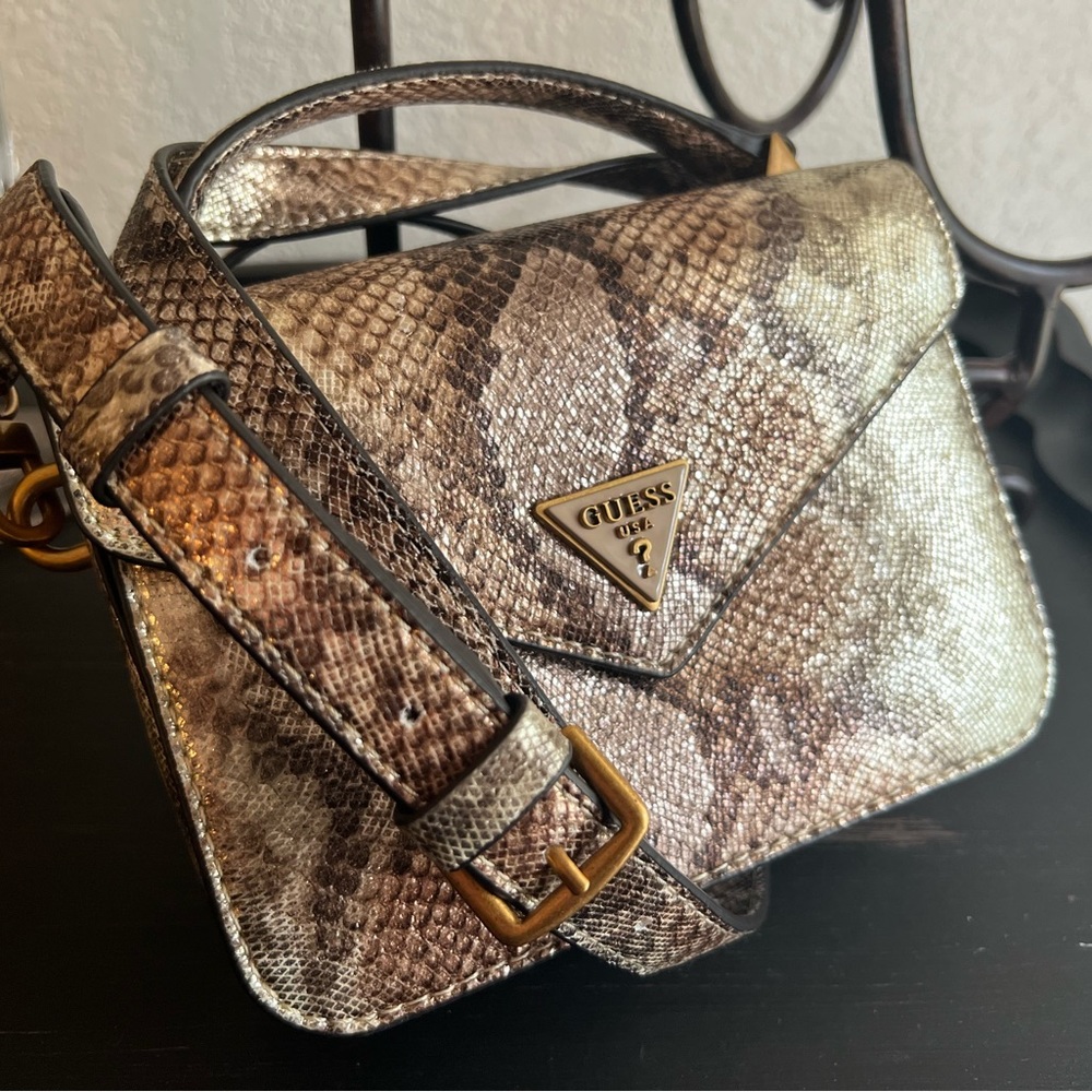 #30 Guess Metallic Python Mini Satchel - image 2